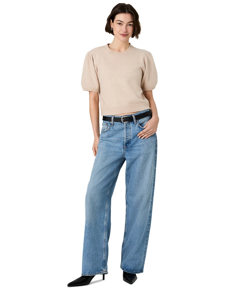 French Connection Women's Yulia Knit Puff-Sleeve Top