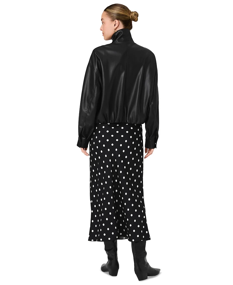 French Connection Women's Dessa Oversized Funnel Neck Bomber Jacket