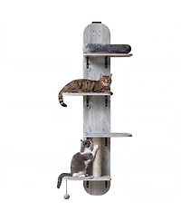 Cozito Door Hanging Cat Climber 4-Level Height Adjustable with Plush Bed