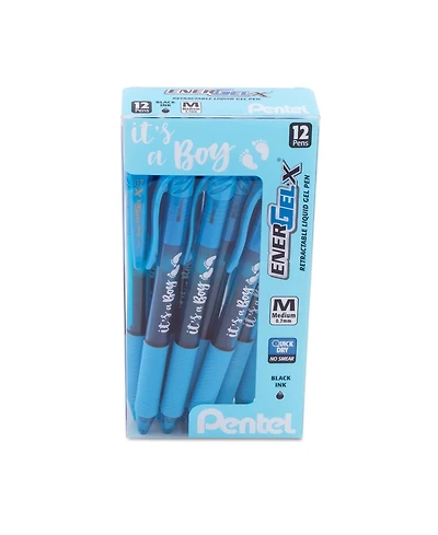 Pentel It's a Boy - EnerGel-x Retractable Gel Pen, 0.7mm Ink Box of 12