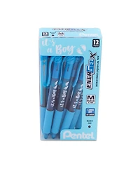 Pentel It's a Boy - EnerGel-x Retractable Gel Pen, 0.7mm Ink Box of 12