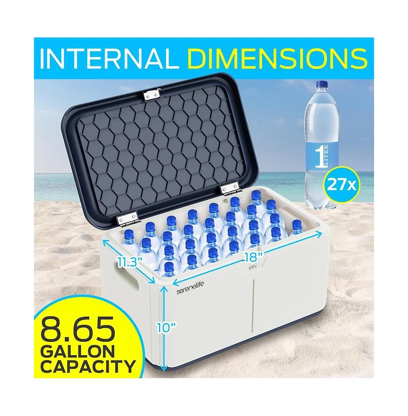 SereneLife Heavy-Duty Storage Bin with Built-in Combination Lock