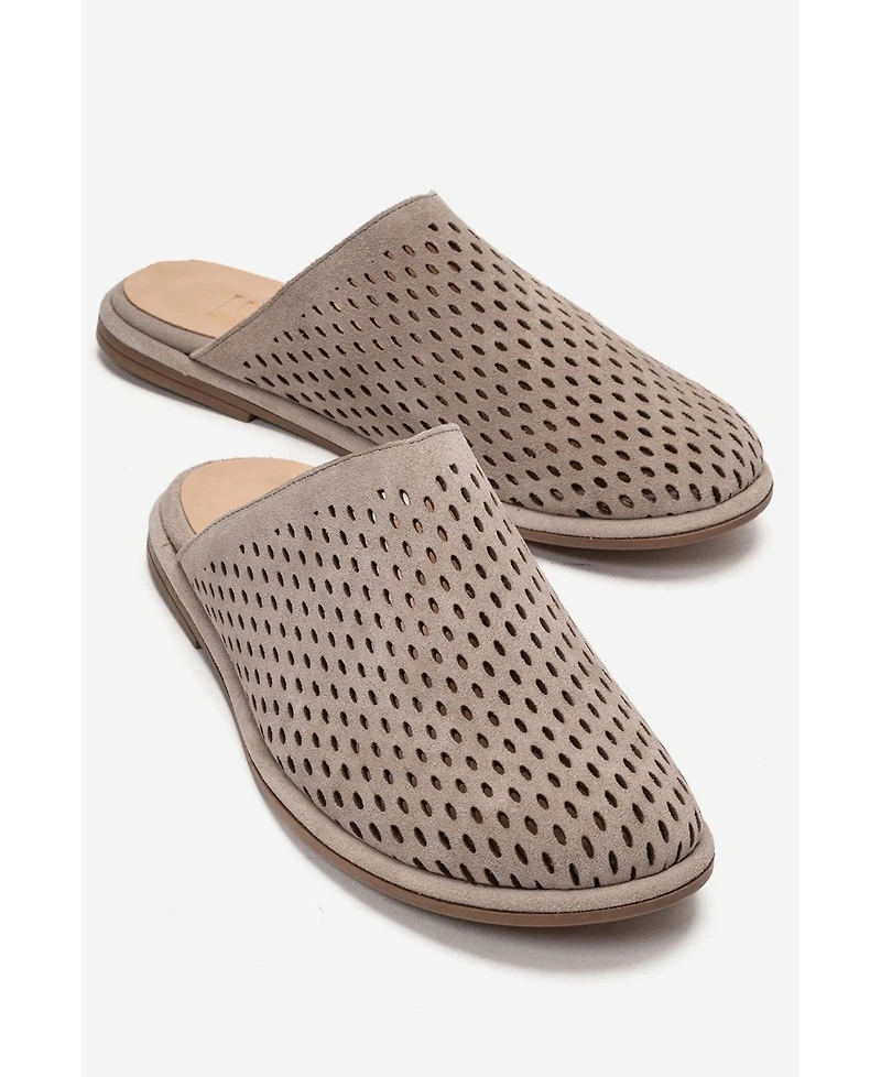 Forever and Always Shoes Melara Leather Slip On Mule