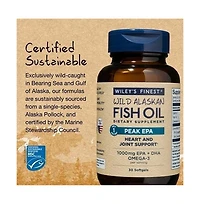 Wiley's Finest Wild Alaskan Fish Oil Peak Epa
