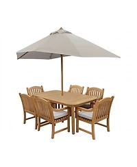 Bristol 7-Pc. Rectangle Dining Set (Dining Table and Chairs), Created for Macy's
