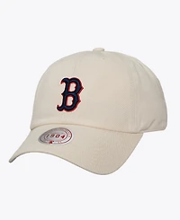 Mitchell & Ness Men's and Women's Cream Boston Red Sox Off-Season 1904 Strapback Adjustable Hat