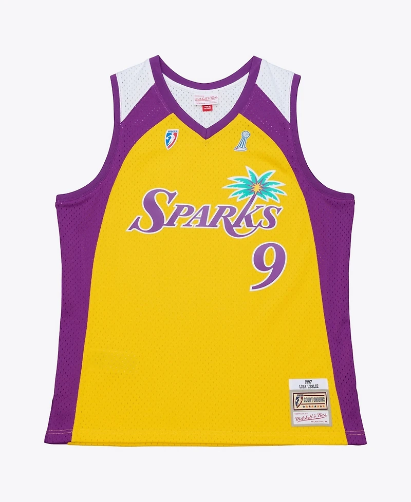 Mitchell & Ness Men's and Women's Lisa Leslie Gold Los Angeles Sparks Court Origins Swingman Jersey