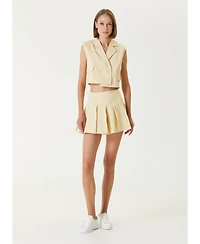 Pcfg Women's Cropped Cotton Woven Vest