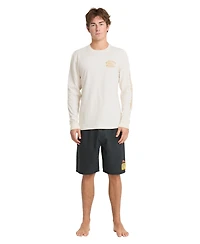 Quiksilver Men's Pacifico Signage Crewneck Long-Sleeve T-Shirt