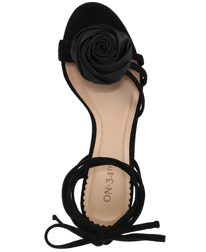 On 34th Women's Cahlliee Rose Lace-Up Dress Sandals, Macy's Exclusive