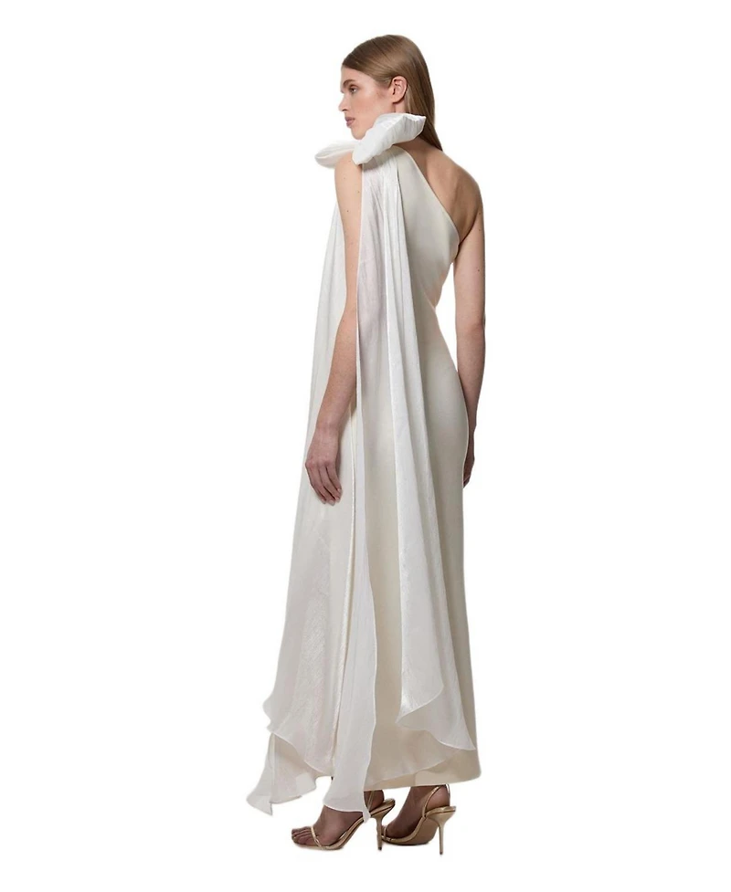 Karen Millen Women's Shoulder Bow Cape Detail Maxi Dress