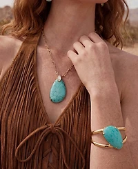 Ettika Gold-Plated Majestic Stone Pendant Necklace