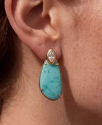 Ettika Gold-Plated Majestic Stone Earrings