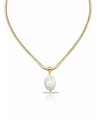Ettika Gold-Plated Bone Pendant Snake Chain Necklace