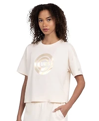 Starter Women's Cream Chicago Cubs Pastels Boxy Cropped T-Shirt