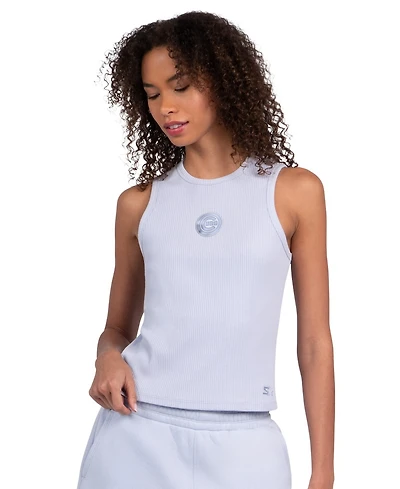 Starter Women's Light Blue Chicago Cubs Pastels Ribbed Tank Top
