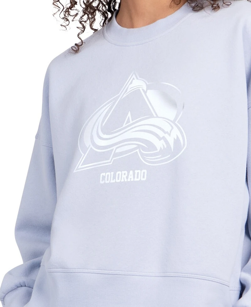 Starter Women's Blue Colorado Avalanche Boxy Cropped Sweatshirt