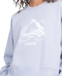 Starter Women's Blue Colorado Avalanche Boxy Cropped Sweatshirt