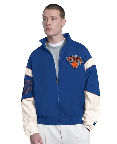 Starter Men's Royal New York Knicks The Gust Full-Zip Hooded Jacket
