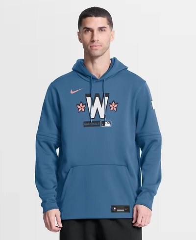Nike Men's Blue Washington Nationals Authentic Collection City Connect Therma-fit Hoodie