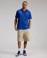 Nike Men's Royal New York Mets Authentic Collection Striped Victory Dri-fit Polo Shirt