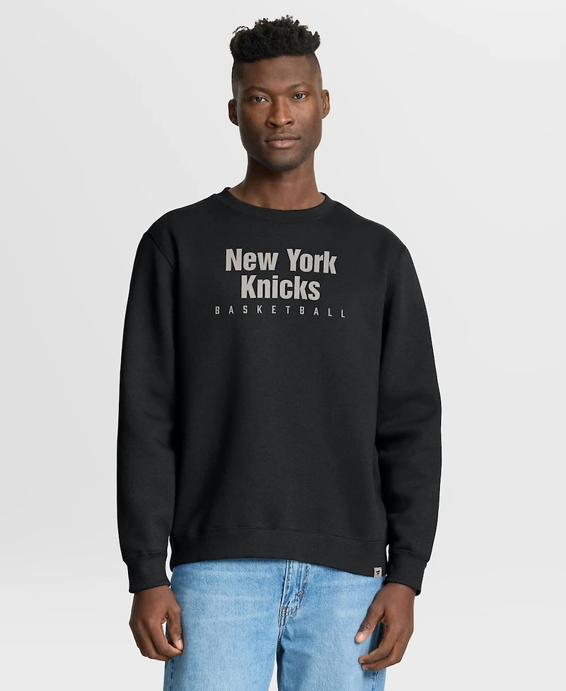 Fanatics Men's Black New York Knicks Crossover Collection Defensive Rotation Drill Premium Pullover Sweatshirt