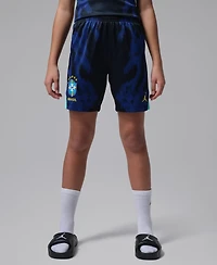 Jordan Big Boys and Girls Blue Brazil National Team Dri-fit Stadium Replica Shorts