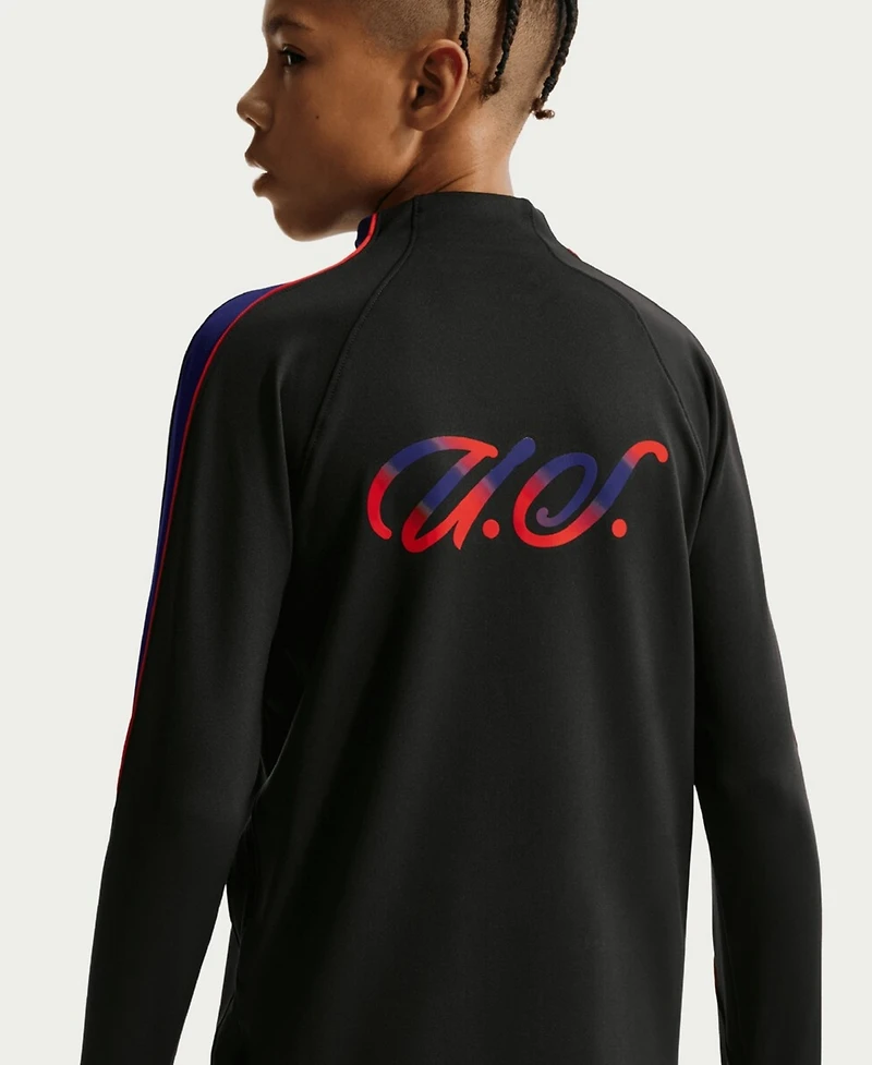 Nike Big Boys and Girls Black Usmnt 2026 Strike Dri-fit Long Sleeve Quarter-Zip Drill Top