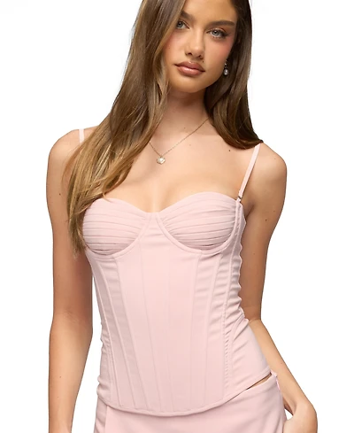 Edikted Women's Alixa Pleated Detachable Straps Corset
