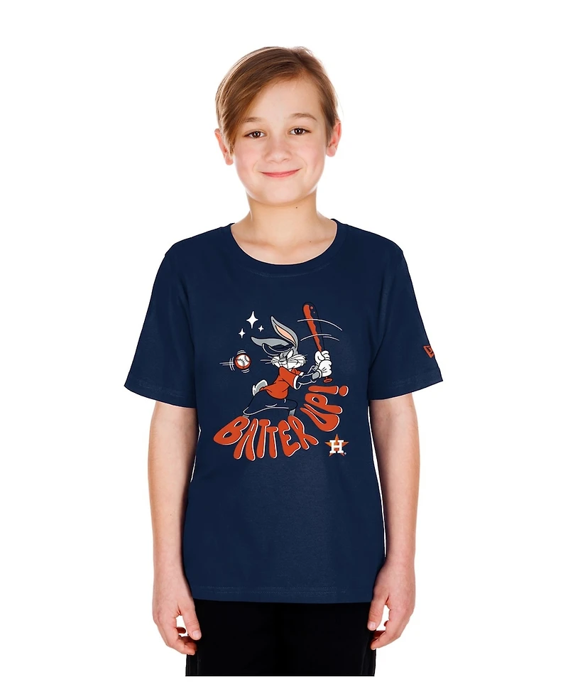 New Era Big Boys and Girls Navy Houston Astros Looney Tunes T-Shirt