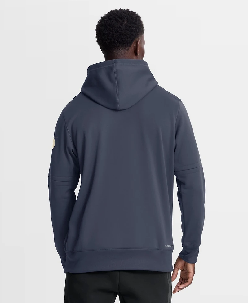 Nike Men's Navy Los Angeles Dodgers Authentic Collection City Connect Therma-fit Hoodie
