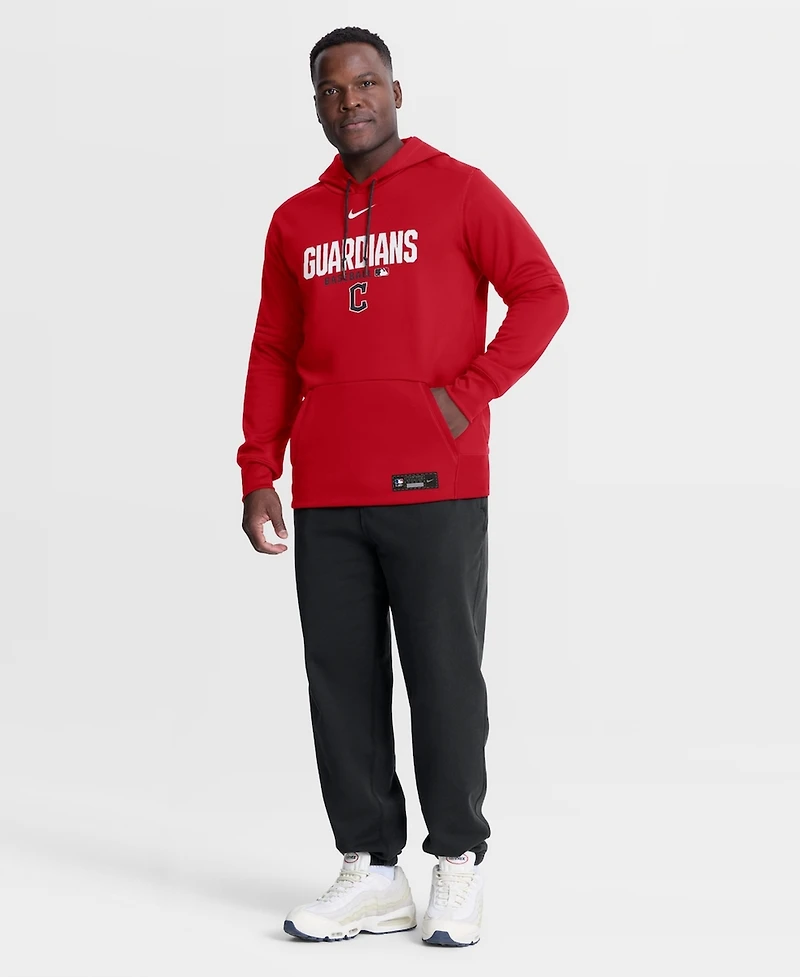 Nike Men's Red Cleveland Guardians Authentic Collection Therma-fit Hoodie