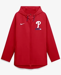 Nike Men's Red Philadelphia Phillies Authentic Collection Raglan Therma-fit Full-Zip Hooded Jacket