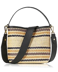 GiGi New York Tate Raffia Small Bucket Handbag