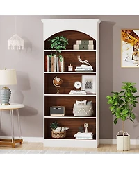 Slickblue 5-Shelf Bookcase, 70.9 Inch Tall Bookshelf with Storage Shelves
