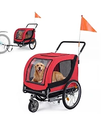 Cozito 2-in-1 Dog Bike Trailer with Universal Bicycle Coupler