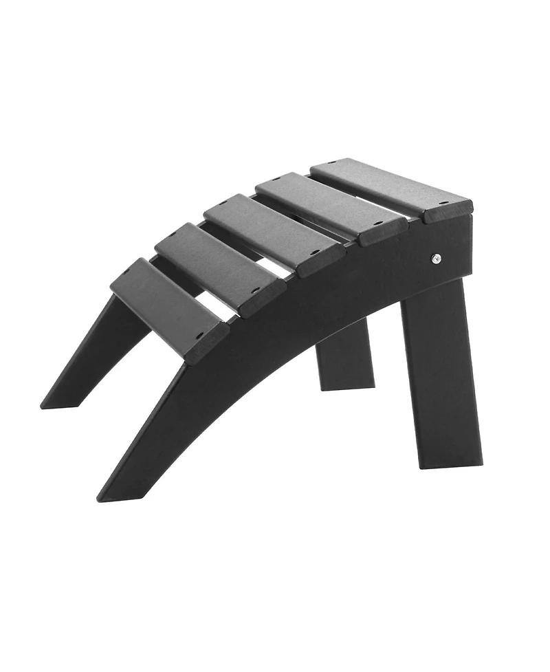 Cozito Adirondack Ottoman, 18.7 x 19.7 x 13 inches Hdpe Folding Patio Foot Rest