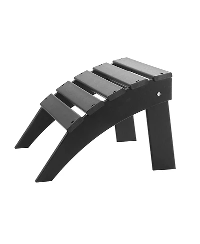 Cozito Adirondack Ottoman, 18.7 x 19.7 x 13 inches Hdpe Folding Patio Foot Rest