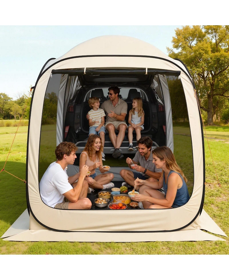 Cozito Screen House Tent, 6 x 6 ft 4-6 Person Suv Tailgate Canopy with Carry Bag