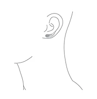 Bling Jewelry Spiritual Guardian Angel Wing Ear Pin Crawler Climber Earrings Pave Cz Accent .925 Sterling Silver