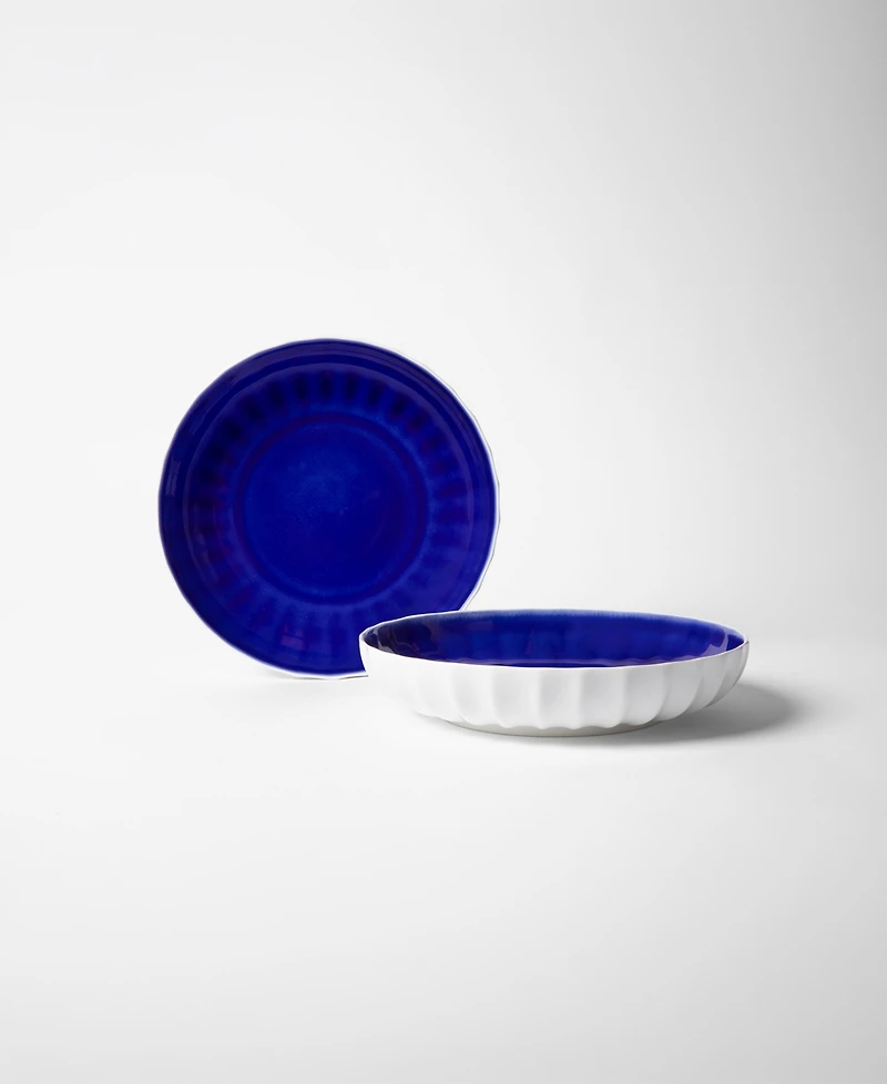 Fortessa Blyss Bone China Low Dinner Bowls, Set of 4