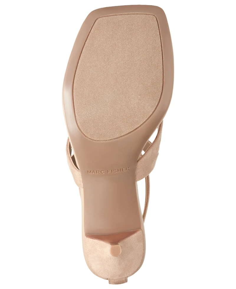 Marc Fisher Women's Yoyo Strappy Ankle Wrap Kitten Heel Sandals
