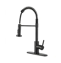 Phying Stainless Steel Kitchen Faucet Single Handle Single Hole or 3 Hole Industrial Pull Down Sprayer Faucet for Farmhouse Camper Rv Laundry Wet