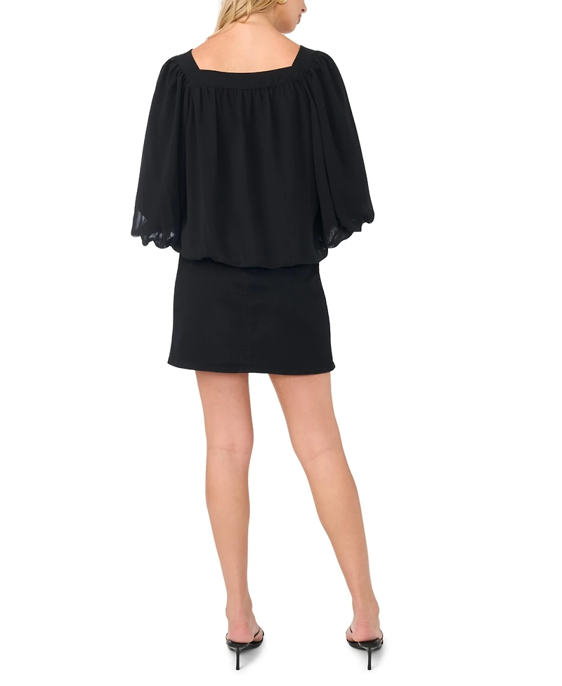Vince Camuto Women's Square Neck Bubble Blouse