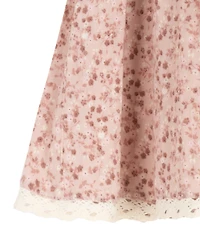 Rare Editions Baby Girls' Printed Cotton Voile Puff Sleeve Dress and Diaper Cover, 2-Piece Set