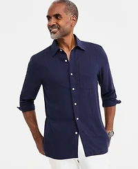 Club Room Men's Solid Silk Blend Long-Sleeve Shirt, Macy's Exclusive