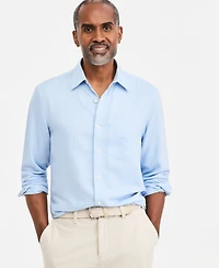 Club Room Men's Solid Silk Blend Long-Sleeve Shirt, Macy's Exclusive