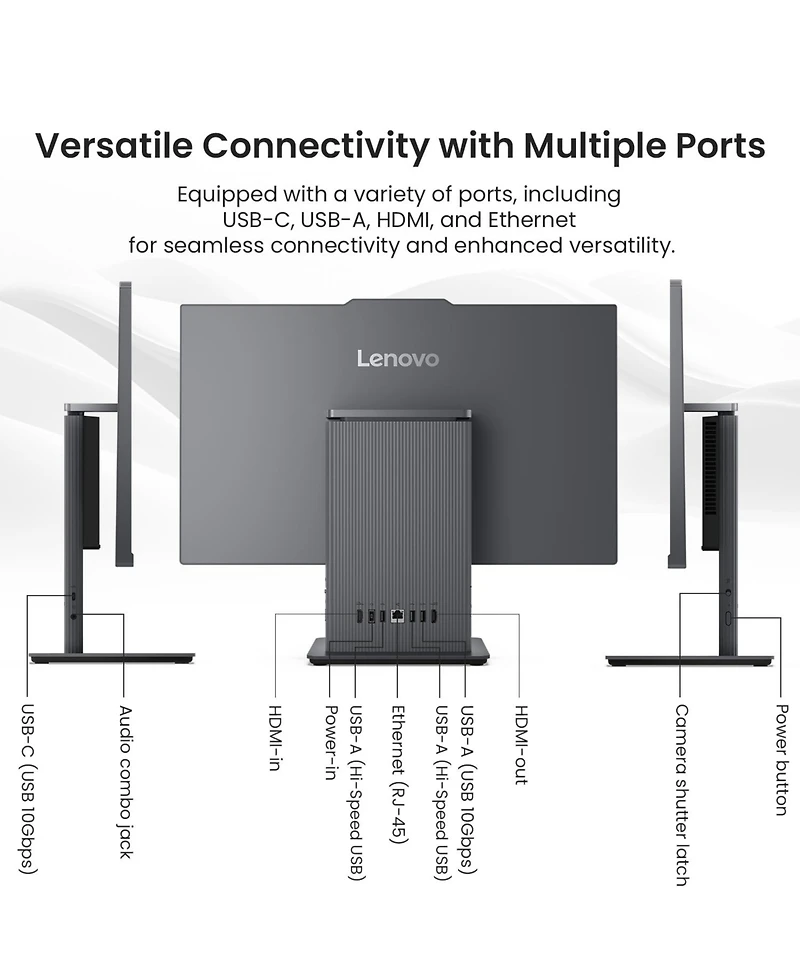 Lenovo IdeaCentre 24" All-in-One Amd Ryzen 5 16GB Ram Amd Radeon Graphics 512GB Ssd Storage Windows 11 Home 100Hz