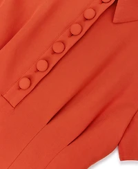 Reiss Women's Half-Button Flippy Mini Dress