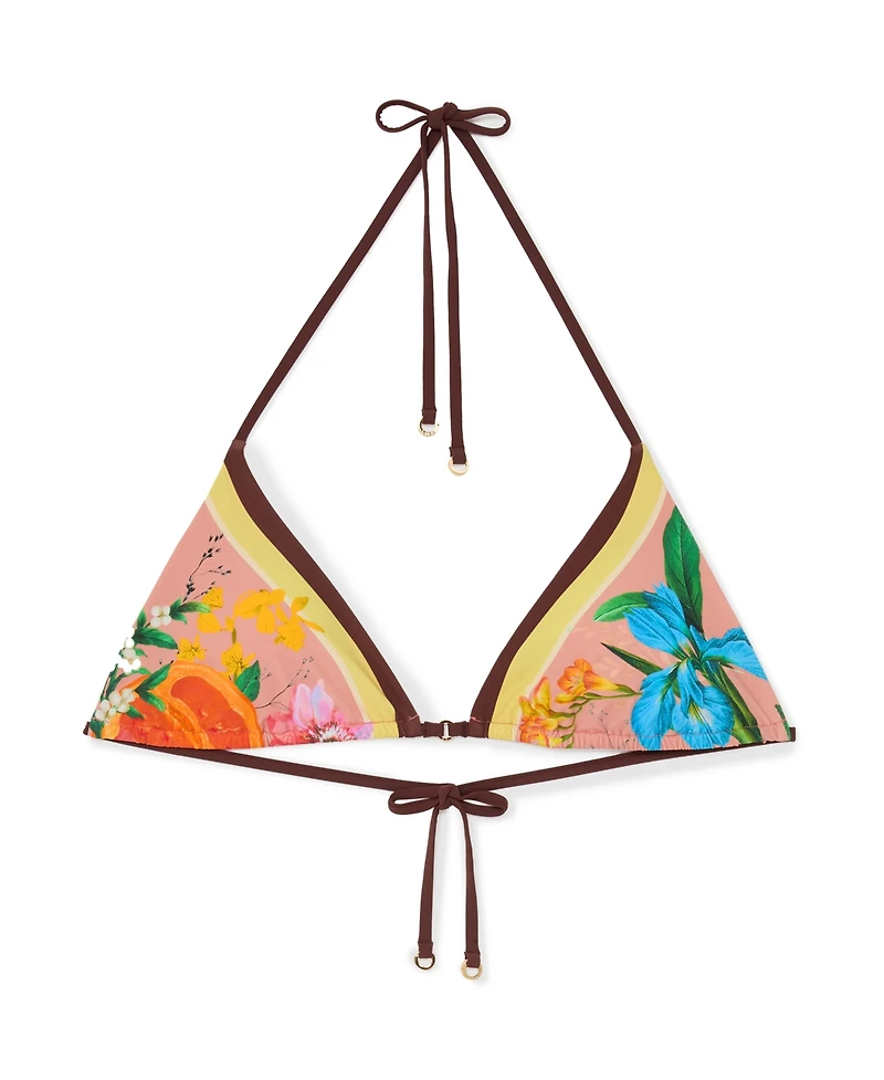 Reiss Women's Floral-Print Triangle Bikini Top